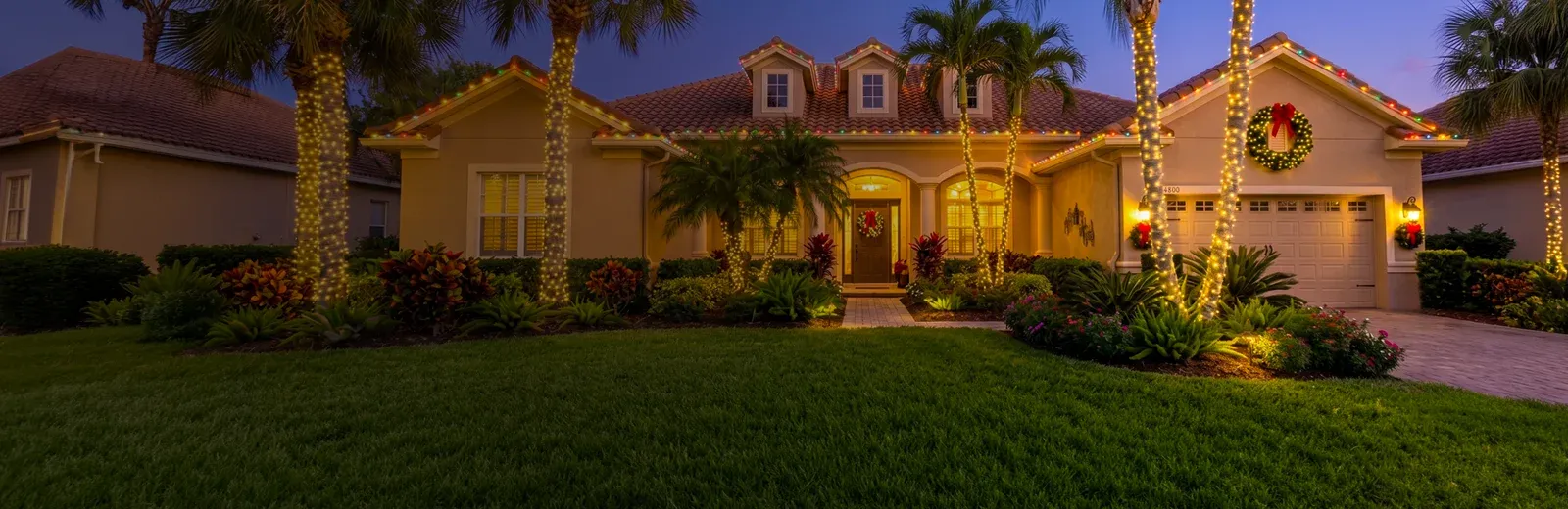 Florida home decorated for the holidays