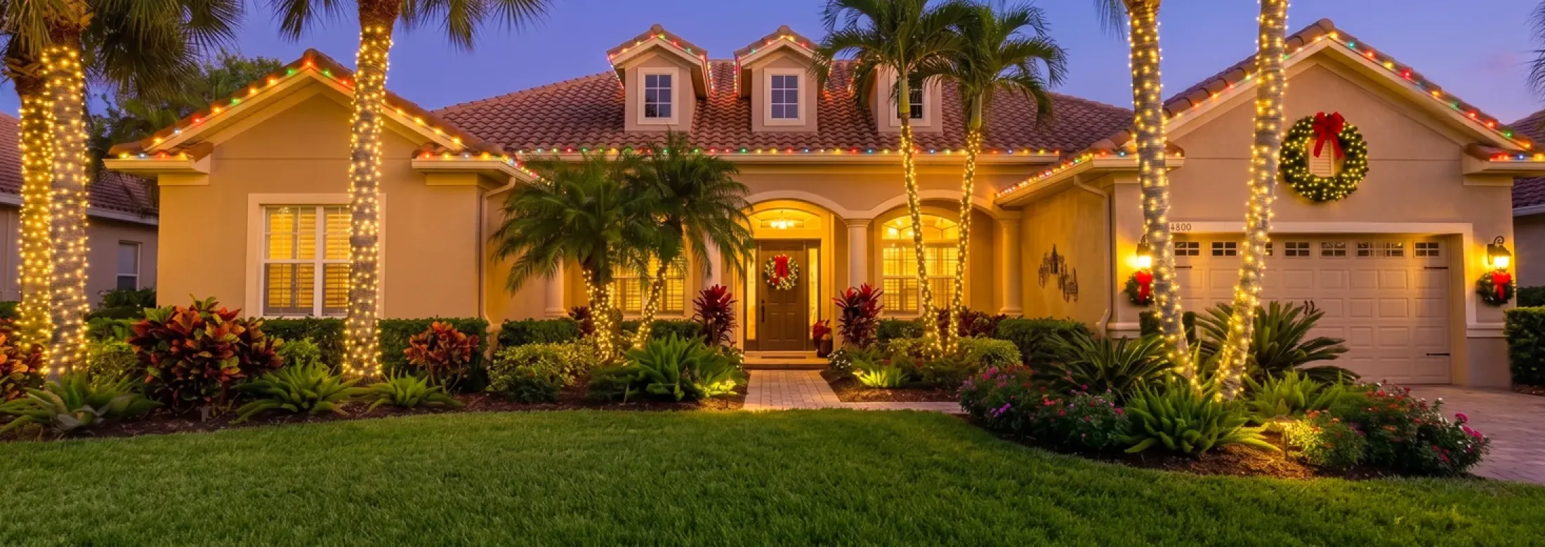 Florida home decorated for the holidays