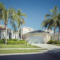 Florida home with palm trees