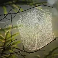 spider web spun on a tree